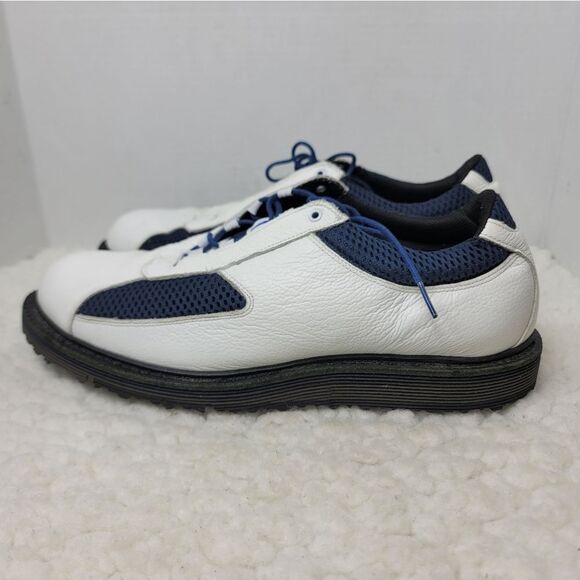 Allen Edmonds Jack Nicklaus Mens Golf Shoes size 11 White Navy Hybrid Spikeless - Picture 3 of 10